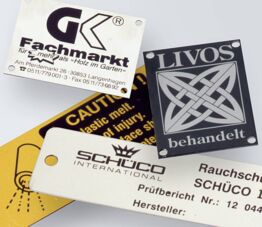 Kennzeichnungsschilder von F. Gladtfeld GmbH, Kennzeichnungsetiketten, Gladtfeld – geätzte Schilder